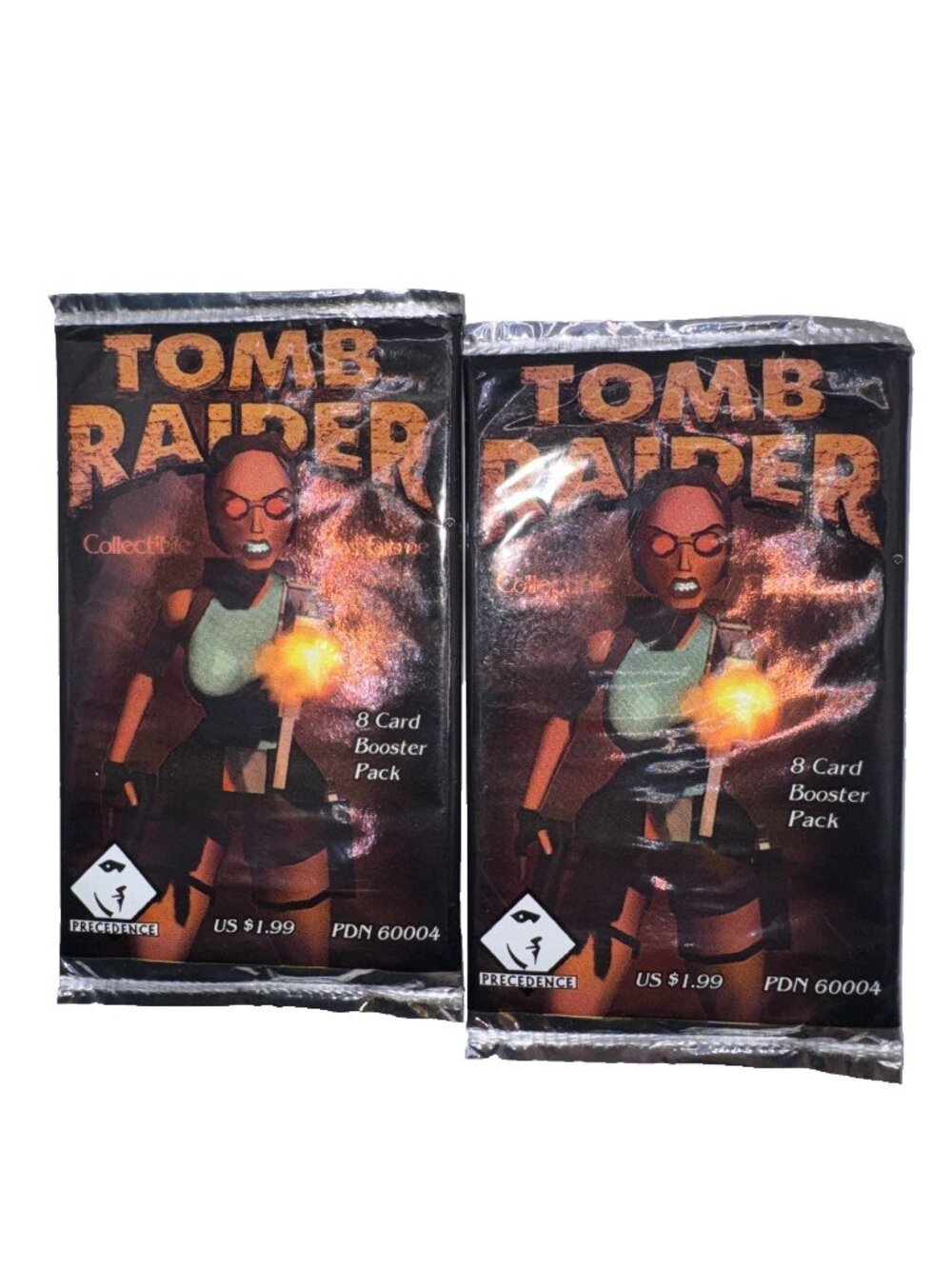 Tomb Raider CCG 1999 Premiere Booster Pack New Sealed Lara Croft EIDOS Lot of 2